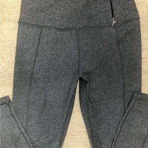 Calia high rise leggings, waistband with sweetheart seaming at the back.